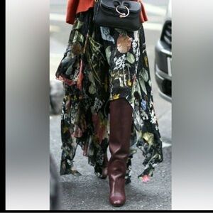 Coach KRISTA Tall Riding Leather Boots 7.5B Brown Calf Glove Fashion